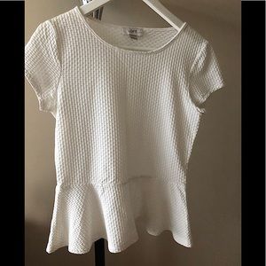 🦢Loft Petite Peplum in Beautiful White 🦢